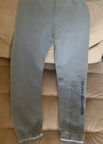 Gri Normal Kesim Denim Erkek Eşofman - Görsel 4