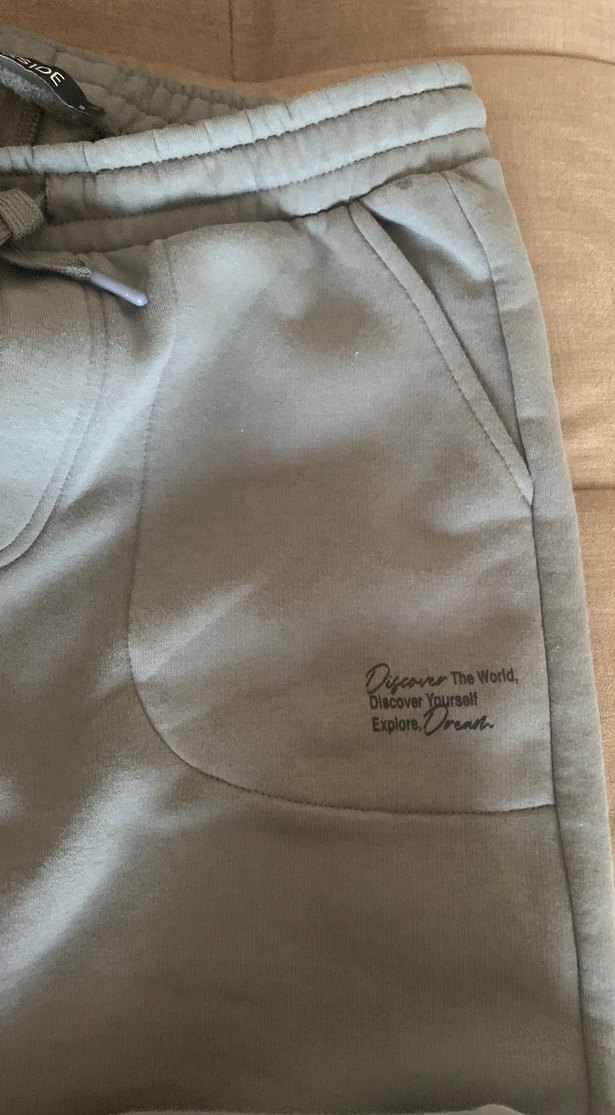 Gri Normal Kesim Denim Erkek Eşofman - Görsel 3