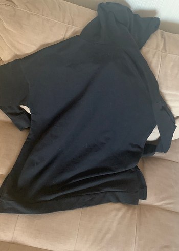 Siyah Kadın Kapüşonlu Sweatshirt - Görsel 3