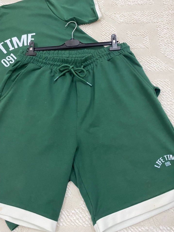 Yeşil Erkek Şortlu Takım - Görsel 2