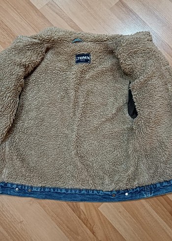 m Beden mavi Renk Kürklü Erkek Kot Denim Ceket