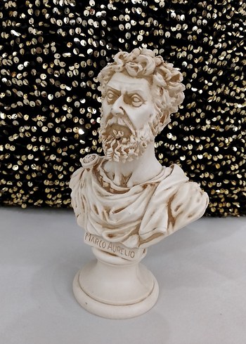 Beden altın Renk Altın Renkli Marco Aurelio Büstü