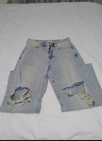 xl Beden Yırtık palazzo Jean
