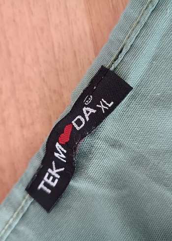 xl Beden Düğmeli Turkuaz Uzun Keten Elbise