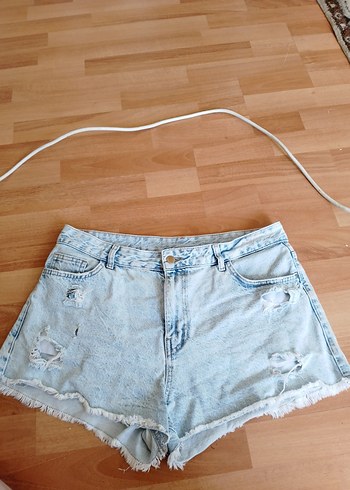Kadın Açık Mavi Mini Denim kot Şort
