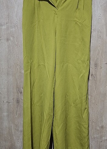 Yağ yeşili plazzo pantolon 