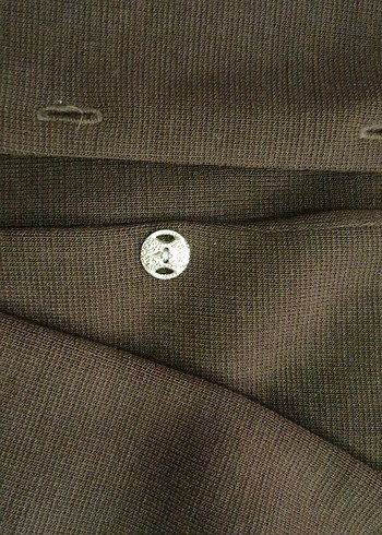 Düğmeli Gri Kadın hırka - Görsel 5