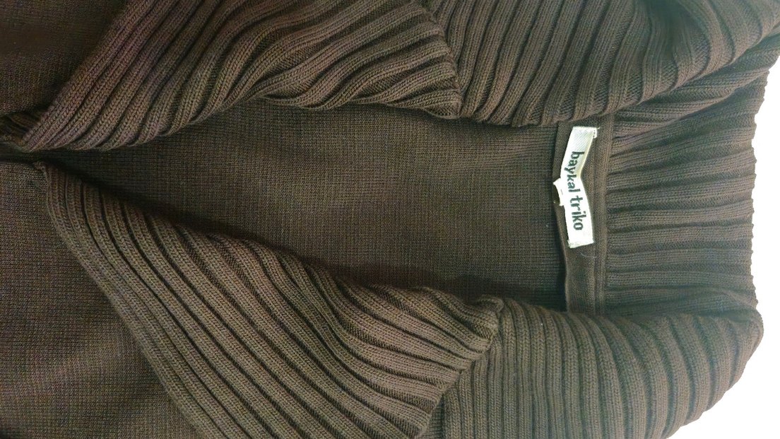 Düğmeli Gri Kadın hırka - Görsel 4