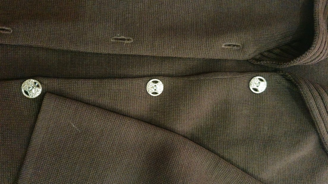 Düğmeli Gri Kadın hırka - Görsel 5