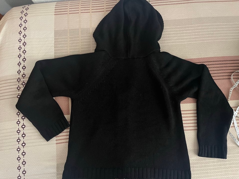 Burberry Siyah Kapüşonlu Fermuarlı Triko Hırka — görsel 4/7