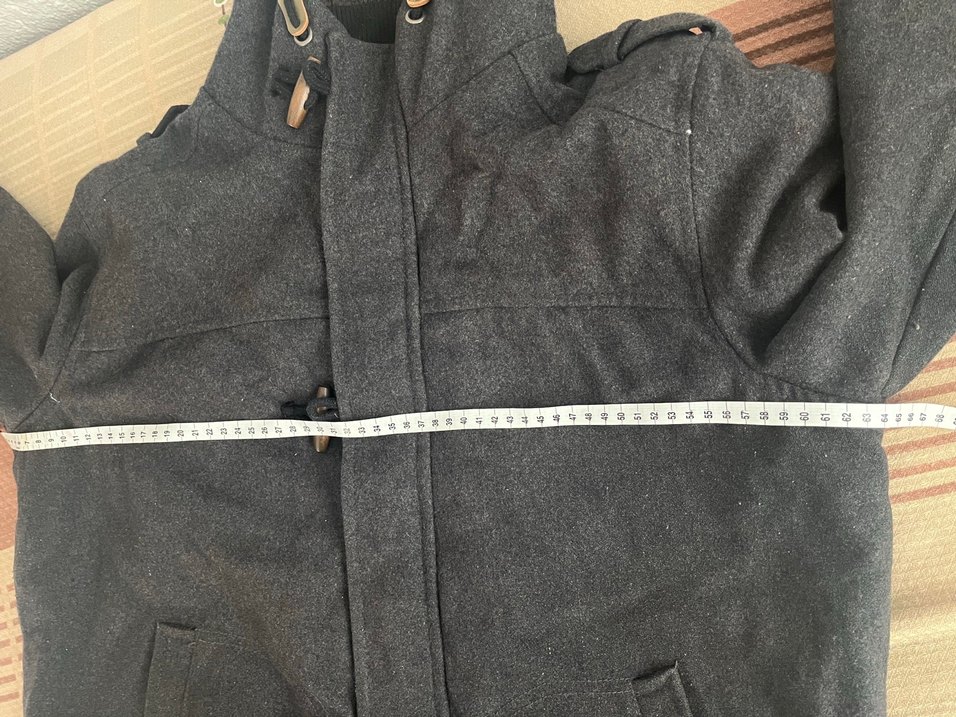 Koyu Gri Kapüşonlu Fermuarlı Ceket — görsel 9/10