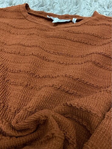 s Beden turuncu Renk Koton crop bluz