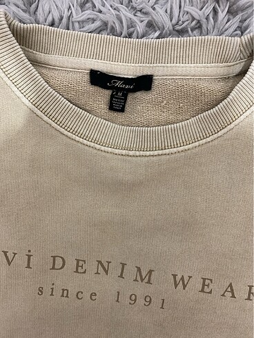 m Beden camel Renk Mavi Sweatshirt