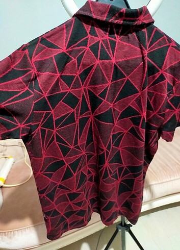 Nike Bordo siyah geometrik desenli erkek tişört 