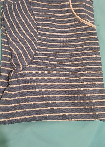 Çizgili Kısa Kollu Tişört - Görsel 4