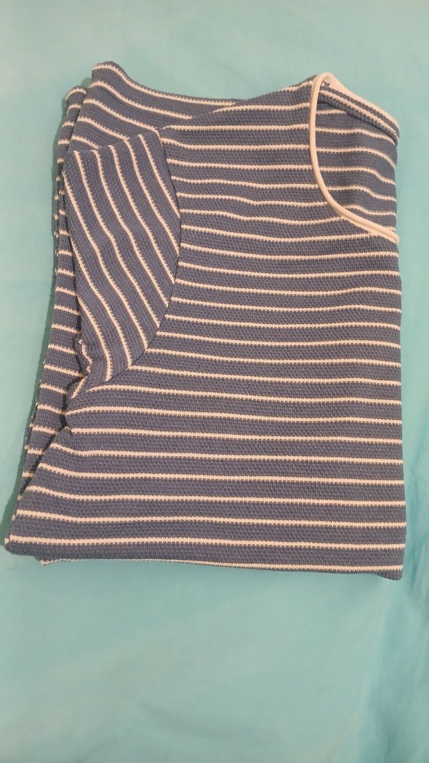 Çizgili Kısa Kollu Tişört - Görsel 5