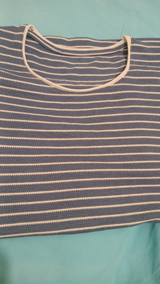 Çizgili Kısa Kollu Tişört - Görsel 3