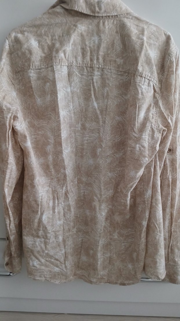 LCW Bej Keten Erkek Gömlek Uzun Kollu - Görsel 3