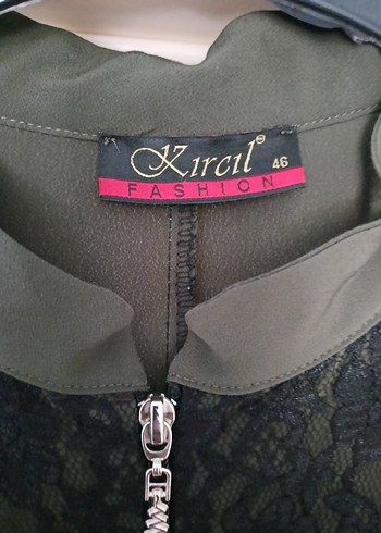46 Beden yeşil Renk Diger Uzun Kollu Fermuarlı Kadın Ceket