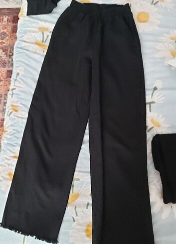Siyah geniş paça pantolon
