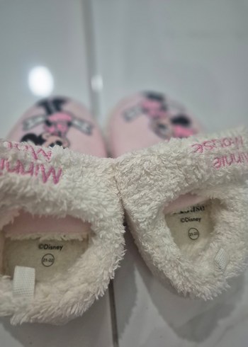 Kız Çocuk Pembe Minnie Mouse Sıcak Ev Terliği - Görsel 2