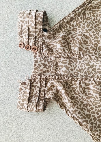 Dökümlü Tiril Tiril Leopar Desenli Bluz - Görsel 6