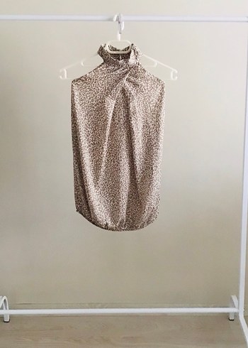 Dökümlü Tiril Tiril Leopar Desenli Bluz - Görsel 2