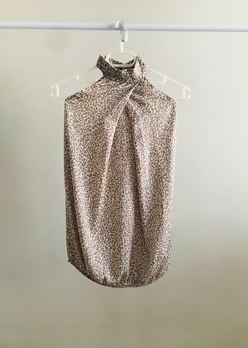 Dökümlü Tiril Tiril Leopar Desenli Bluz - Görsel 7