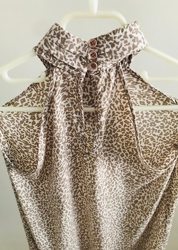 Dökümlü Tiril Tiril Leopar Desenli Bluz - Görsel 8