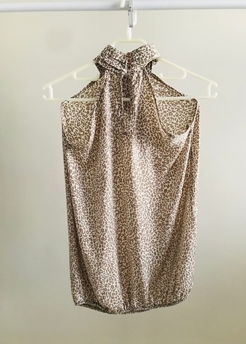 Dökümlü Tiril Tiril Leopar Desenli Bluz - Görsel 3