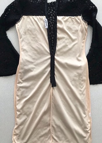 Steps Marka Yaka Kol Detaylı Güpür Elbise - Görsel 8