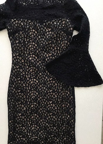 Steps Marka Yaka Kol Detaylı Güpür Elbise - Görsel 3