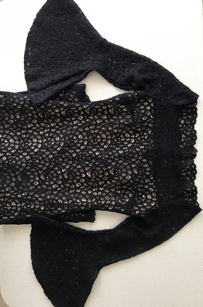 Steps Marka Yaka Kol Detaylı Güpür Elbise - Görsel 5