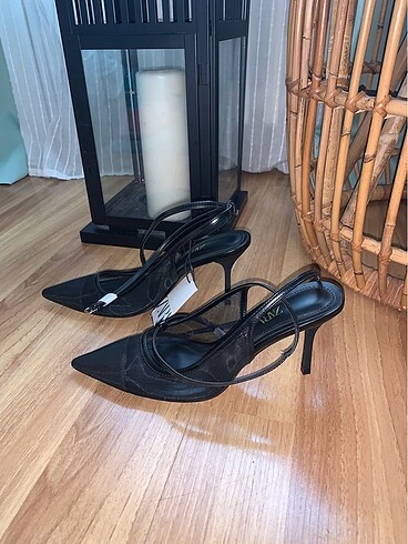 40 Beden siyah Renk Zara siyah topuklu ayakkabı