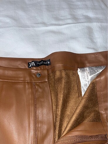 42 Beden Zara suni deri pantolon