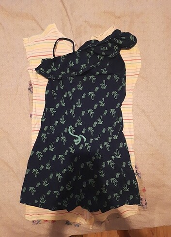 13-14 Yaş Beden 3 adet kiz pijama tulum 152cm