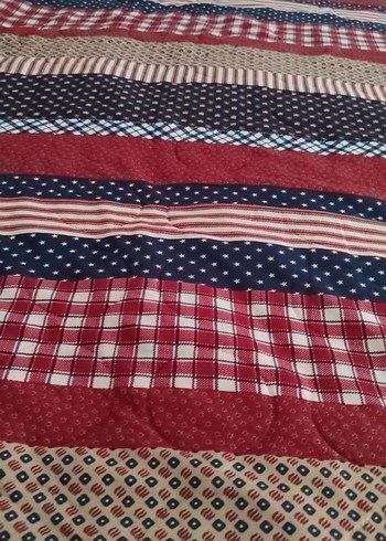 tek kişilik Çizgili, bordo ağırlıklı pike - Görsel 7