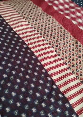 tek kişilik Çizgili, bordo ağırlıklı pike - Görsel 8