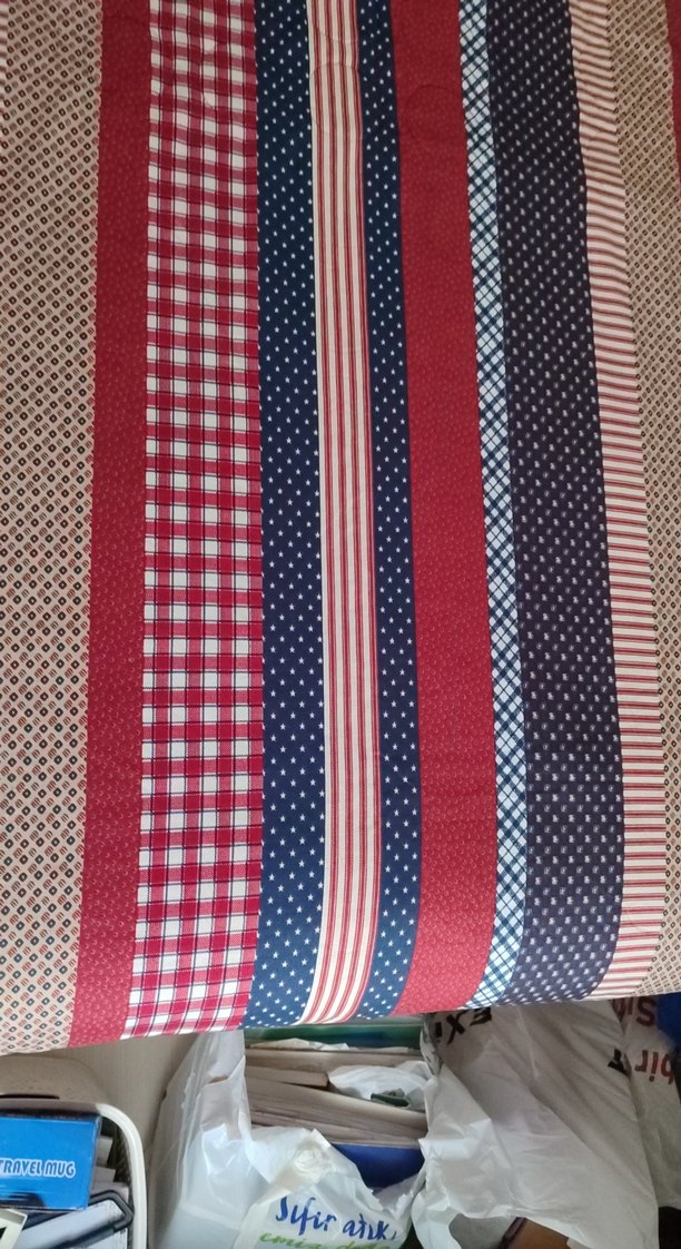 tek kişilik Çizgili, bordo ağırlıklı pike - Görsel 5