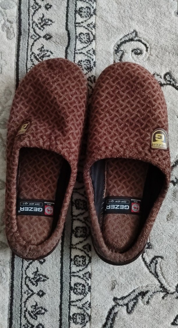 Erkek Sıcak Ev Terliği Kahverengi - Görsel 5