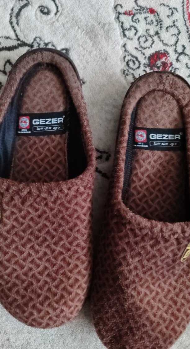 Erkek Sıcak Ev Terliği Kahverengi - Görsel 2