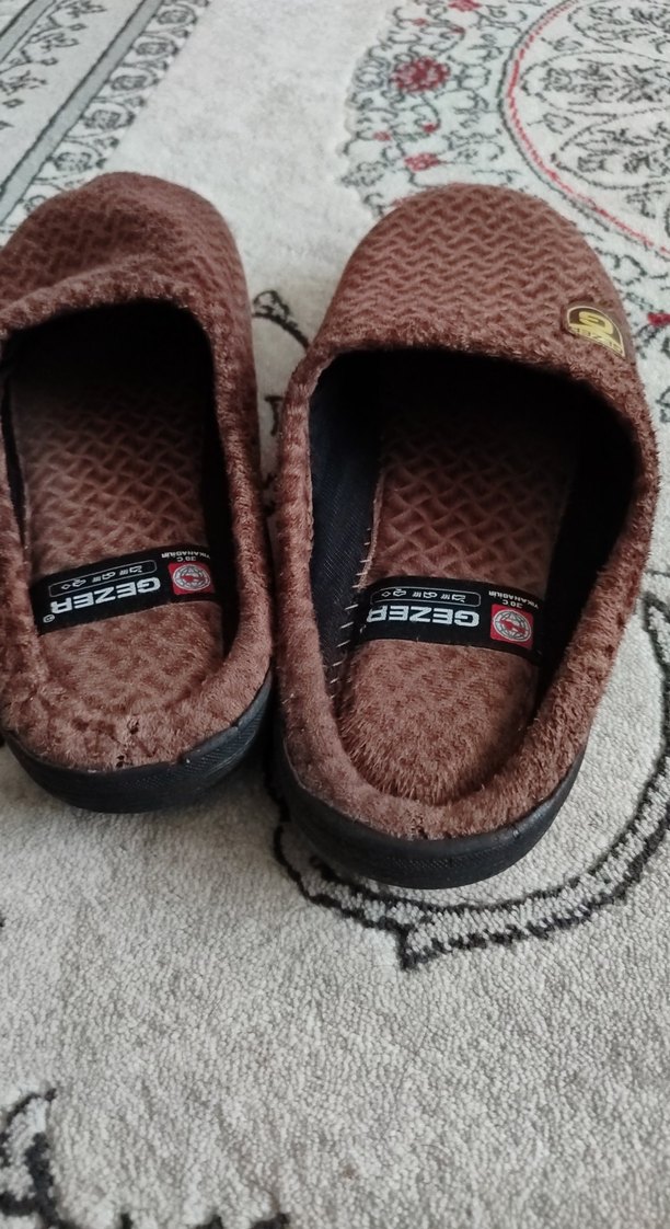 Erkek Sıcak Ev Terliği Kahverengi - Görsel 3