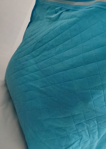  Beden 3 adet Pastel Mavi Kapitoneli büyük boy hurç