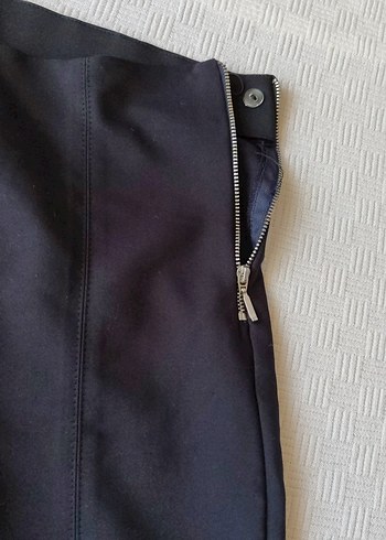 Kadın lacivert Kumaş Pantolon, yandan Fermuarlı - Görsel 2