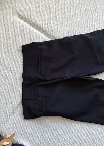 Kadın lacivert Kumaş Pantolon, yandan Fermuarlı - Görsel 4