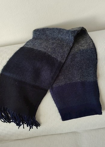 lacivert -gri erkek atkı - Görsel 2