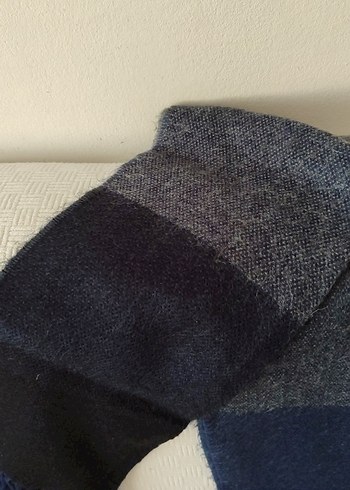 lacivert -gri erkek atkı - Görsel 4