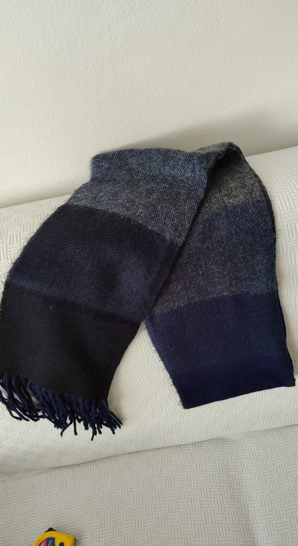 lacivert -gri erkek atkı - Görsel 3