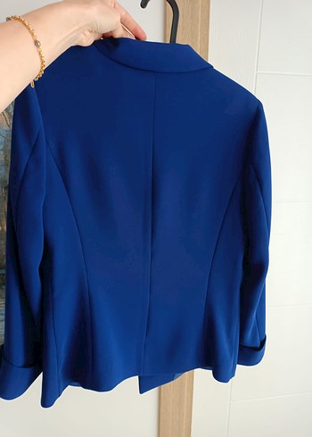 Ekol Ekol Marka Düğmeli Mavi Kadın Blazer Ceket