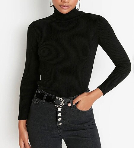 Balıkçı Yaka Triko Kazak - Görsel 2